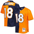 Denver Broncos Peyton Manning Navy/Orange 2015 Split Legacy Replica Jersey product image 1, provided for visual reference