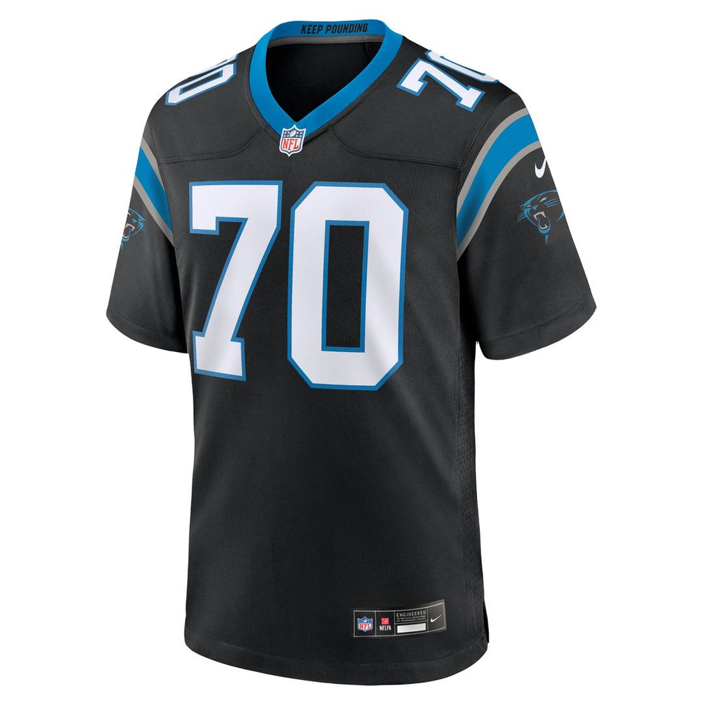 Carolina Panthers Brady Christensen Black Team Game Jersey product image 2, provided for visual reference and product detail