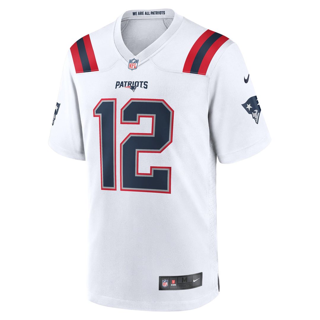 New England Patriots Tom Brady White Retired Game Jersey product image 5, provided for visual reference and product detail