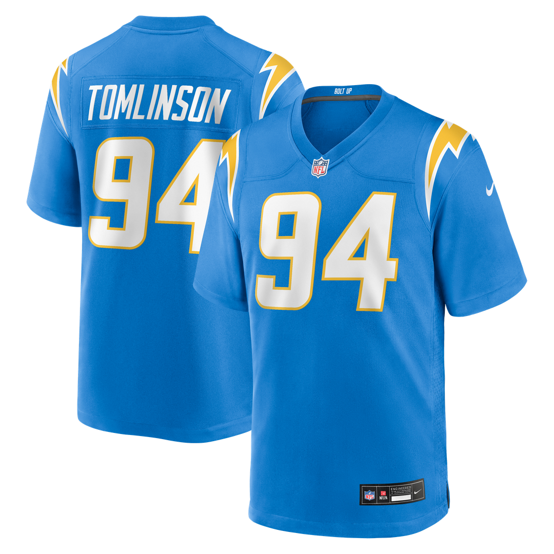 Los Angeles Chargers Dalvin Tomlinson Powder Blue Team Game Jersey product image 1, provided for visual reference and