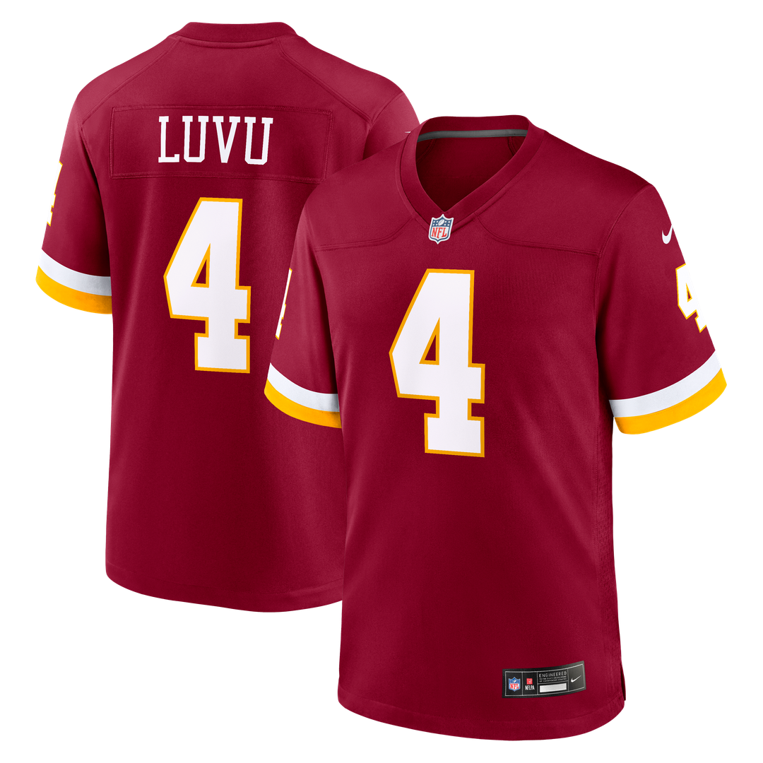 Washington Commanders Frankie Luvu Burgundy Game Jersey product image 1, provided for visual reference and product detail