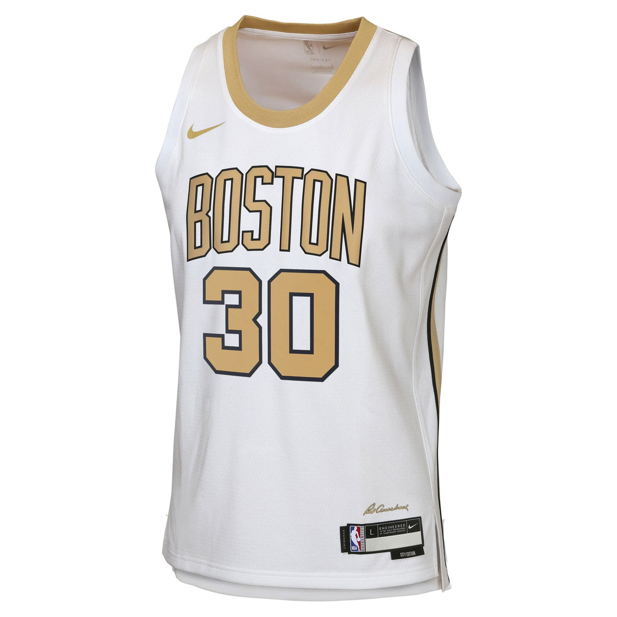 Sam Hauser Boston Celtics 2025/26 City Edition Swingman Jersey - White - Youth product image 3, provided for visual