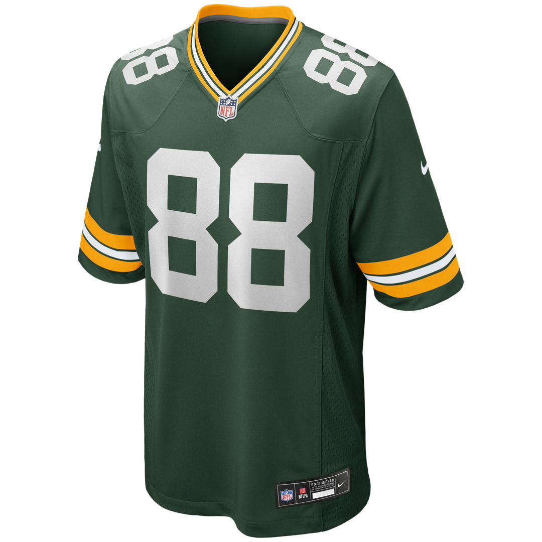 Green Bay Packers Jermichael Finley Green Game Retired Player Jersey product image 2, provided for visual reference and