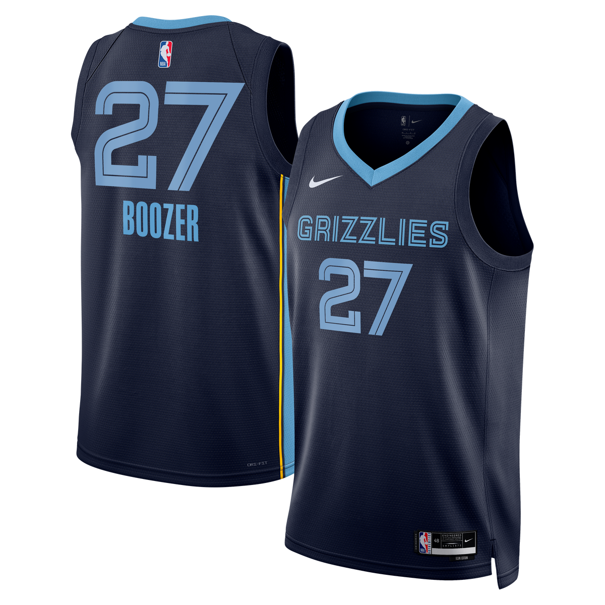 Memphis Grizzlies Icon Swingman Basketball Jersey - Black - Cameron Boozer - Unisex product image 1, provided for visual