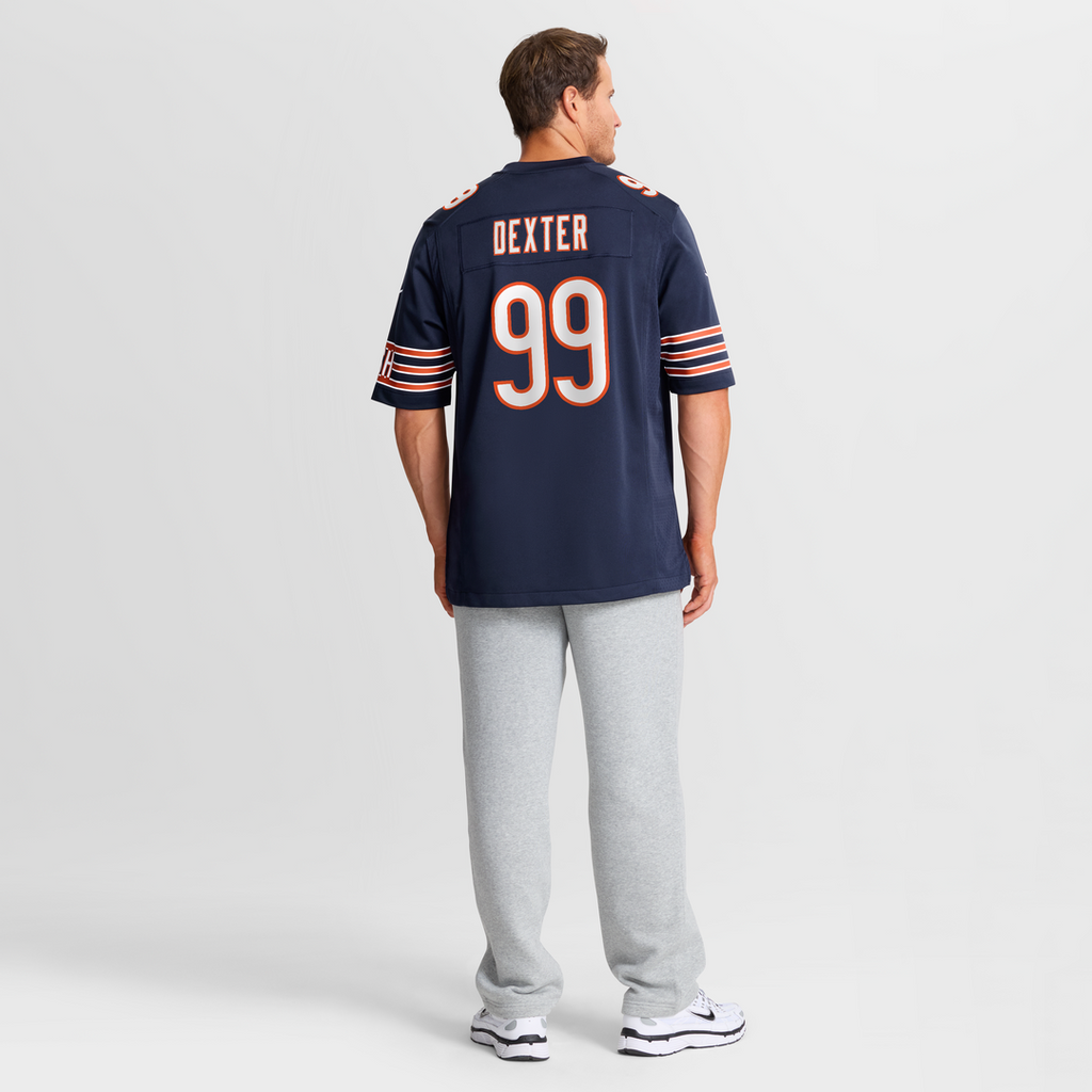 Chicago Bears Gervon Dexter Sr Navy Team Game Jersey product image 8, provided for visual reference and product detail review