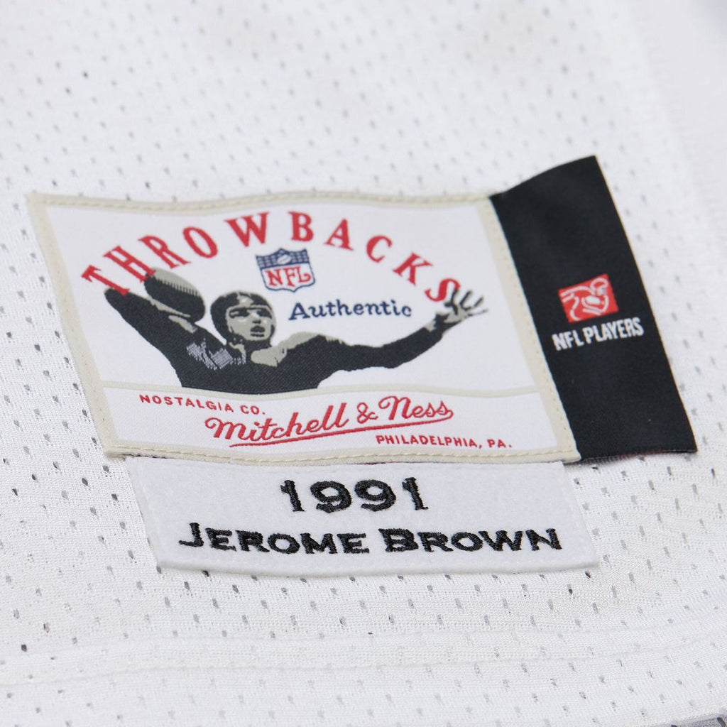 Philadelphia Eagles Jerome Brown White 1991 Authentic Throwback Retired Player Jersey product image 4, provided for visual