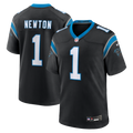 Carolina Panthers Cam Newton Black Team Retired Game Jersey product image 1, provided for visual reference and product
