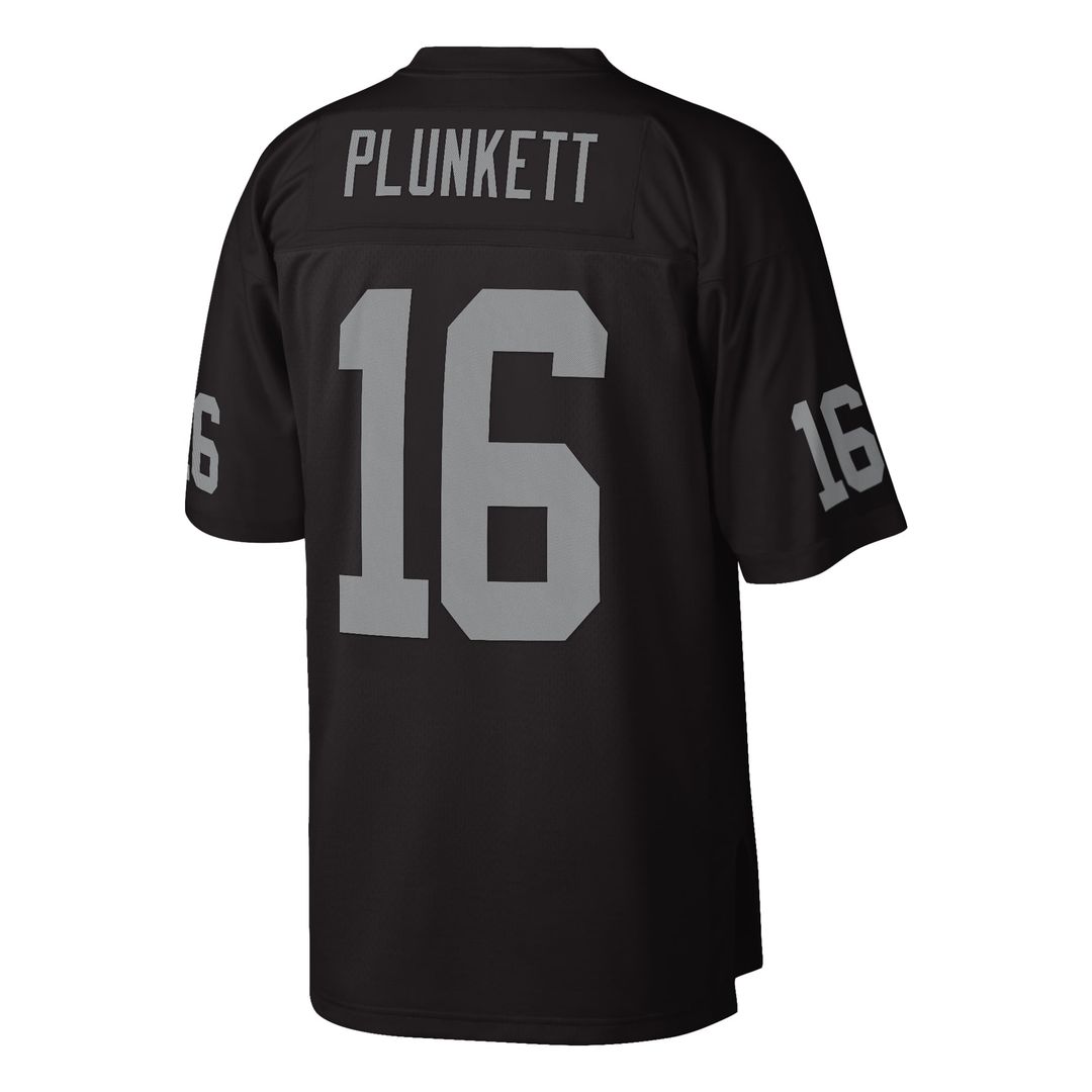 Oakland Raiders Jim Plunkett Black 1980 Legacy Replica Jersey product image 3, provided for visual reference and product