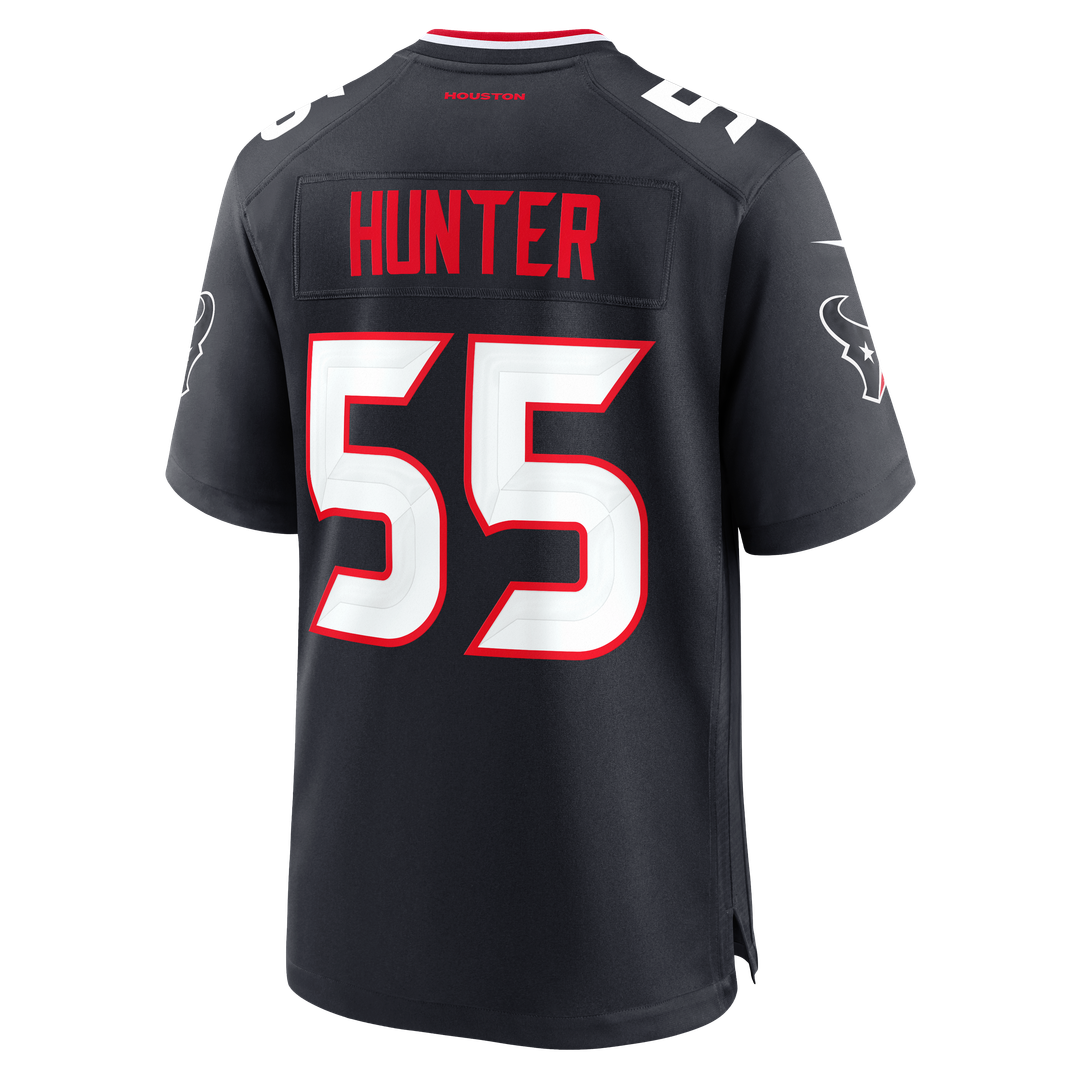Houston Texans Danielle Hunter Navy Team Game Jersey product image 3, provided for visual reference and product detail review
