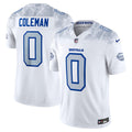 Buffalo Bills Keon Coleman White Rivalries Collection Stitched Limited Jersey product image 1, provided for visual reference
