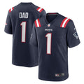 New England Patriots Number 1 Dad Navy Game Jersey product image 1, provided for visual reference and product detail review