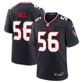 Houston Texans Jamal Hill Navy Team Game Jersey product image 1, provided for visual reference and product detail review