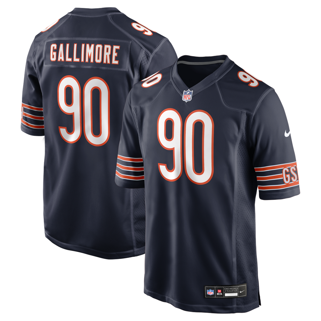 Chicago Bears Neville Gallimore Navy Team Game Jersey product image 1, provided for visual reference and product detail