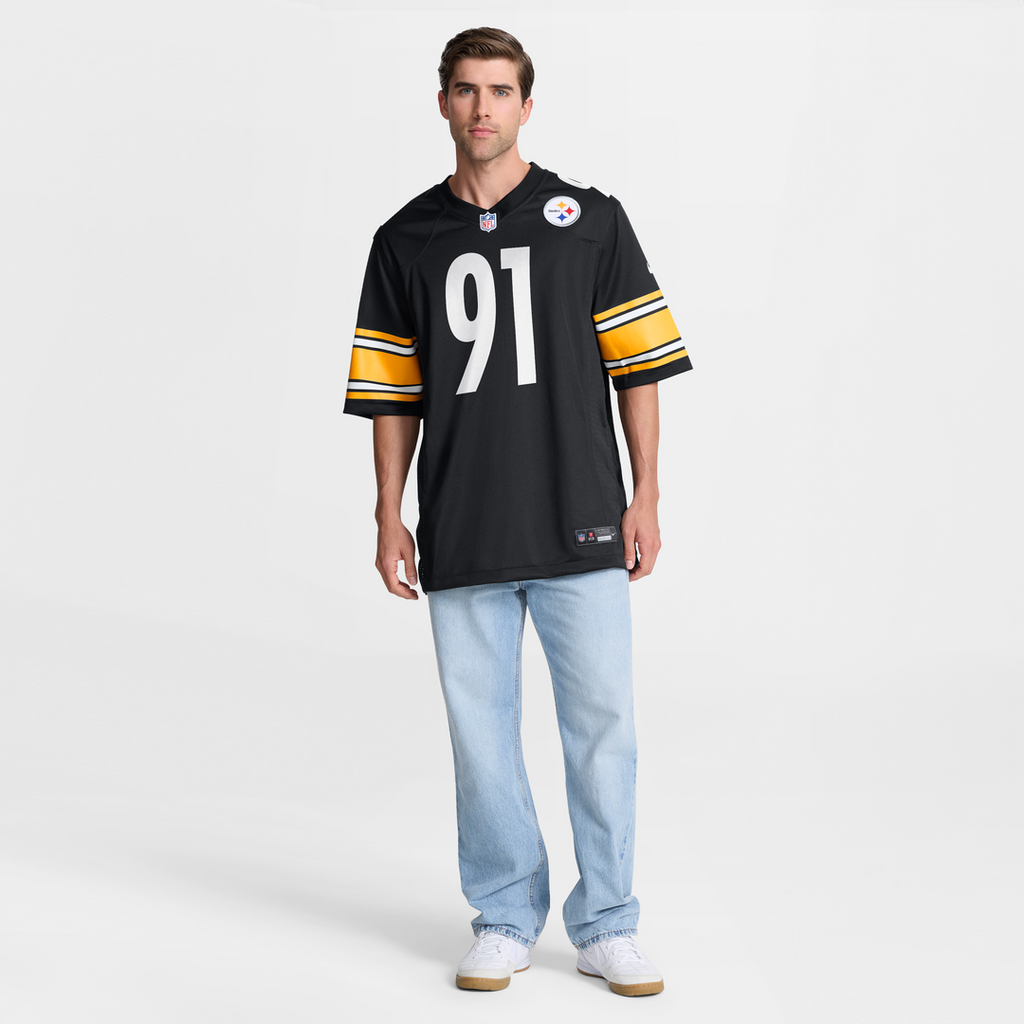 Pittsburgh Steelers Logan Lee Black Game Jersey product image 4, provided for visual reference and product detail review