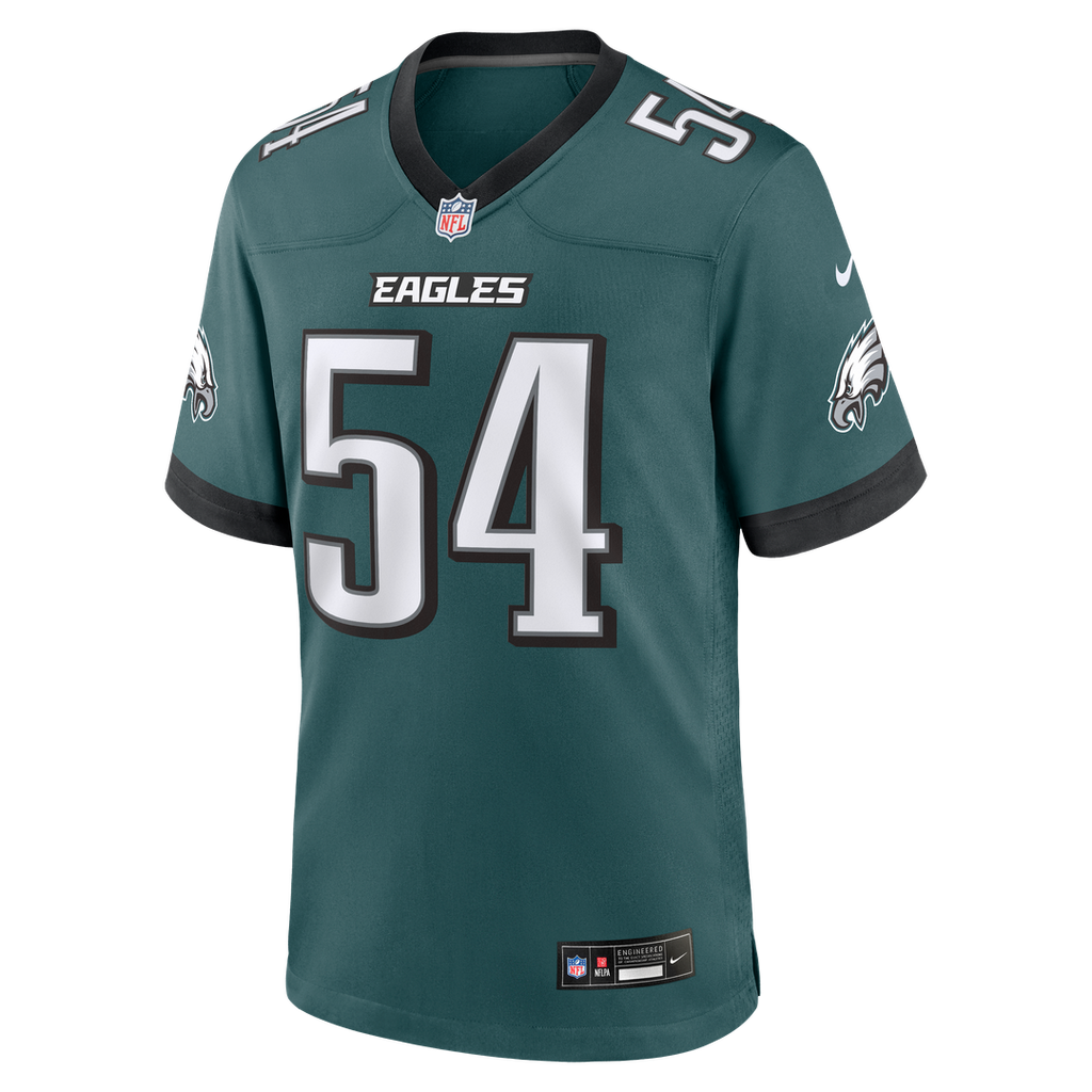 Philadelphia Eagles Jeremiah Trotter Jr. Midnight Green Team Game Jersey product image 2, provided for visual reference and