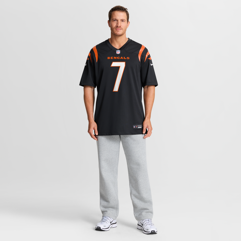 Cincinnati Bengals Boomer Esiason Black Retired Player Jersey product image 7, provided for visual reference and product