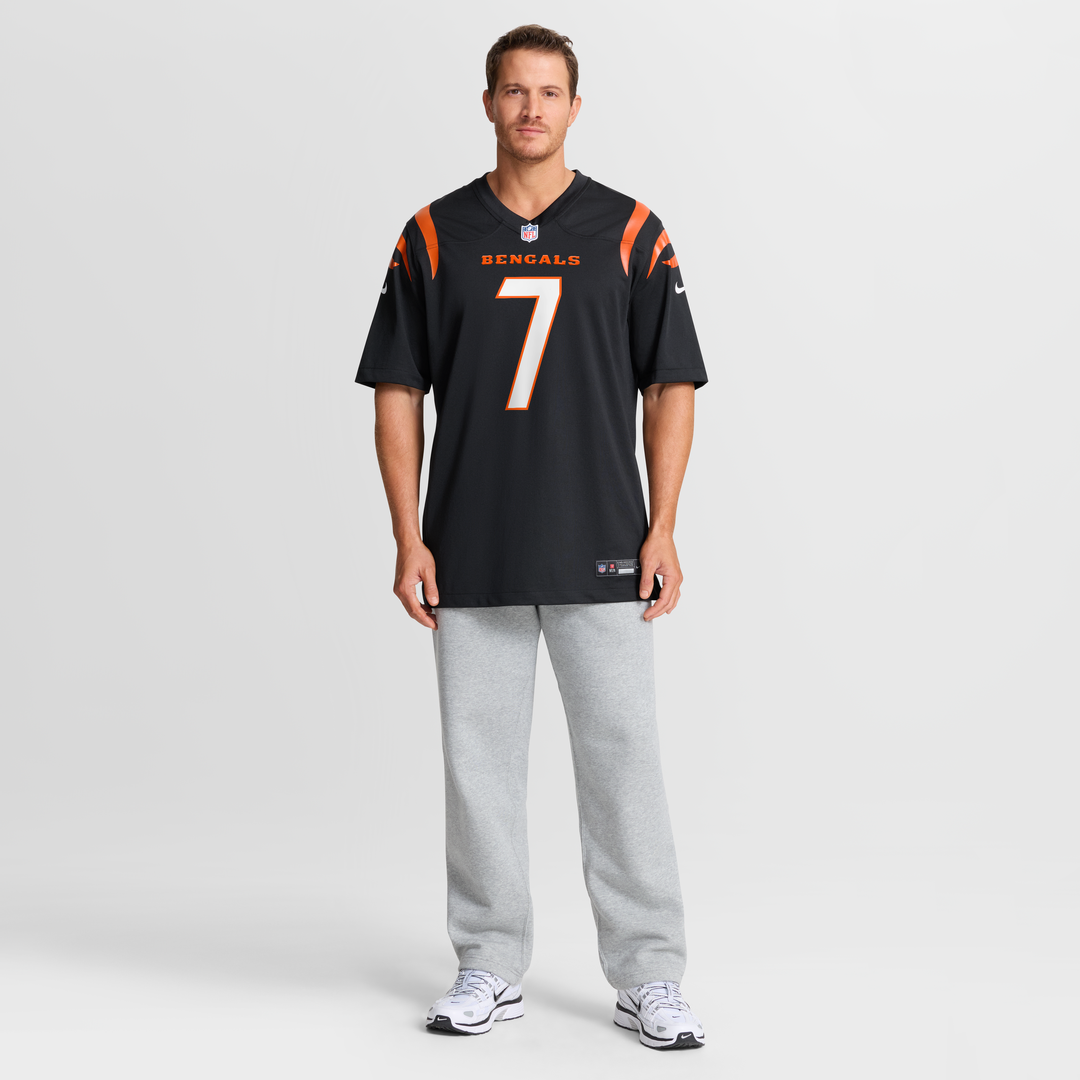 Cincinnati Bengals Boomer Esiason Black Retired Player Jersey product image 7, provided for visual reference and product