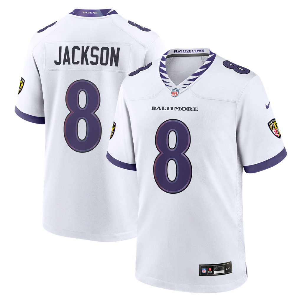 Baltimore Ravens Lamar Jackson Black Alternate Game Jersey product image 10, provided for visual reference and product
