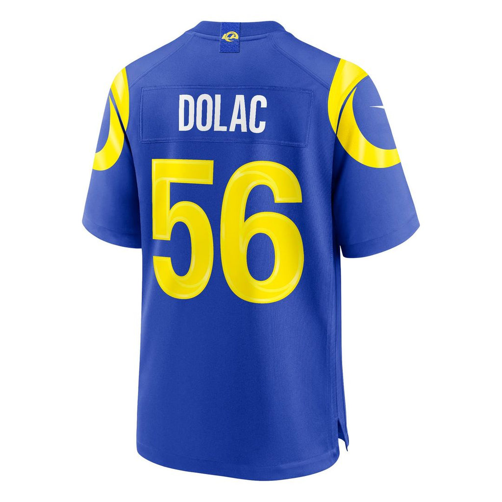 Los Angeles Rams Shaun Dolac Royal Team Game Jersey product image 3, provided for visual reference and product detail review