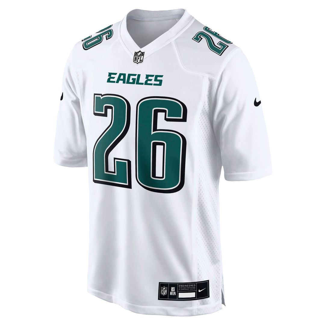 Philadelphia Eagles Saquon Barkley Tundra White Fashion Game Jersey product image 2, provided for visual reference and