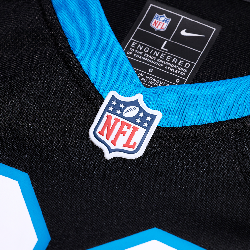 Carolina Panthers Chris Brazzell II Black Team Game Jersey product image 4, provided for visual reference and product detail
