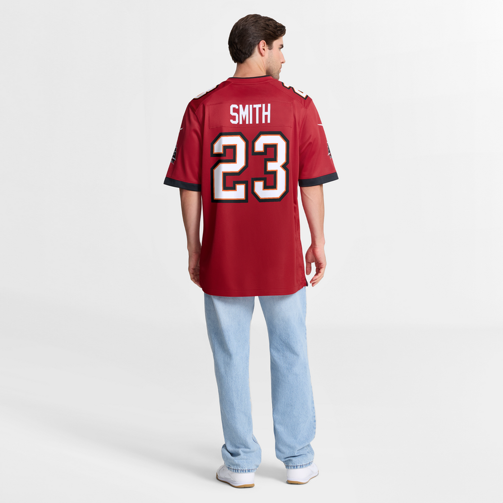 Tampa Bay Buccaneers Tykee Smith Red Game Jersey product image 8, provided for visual reference and product detail review