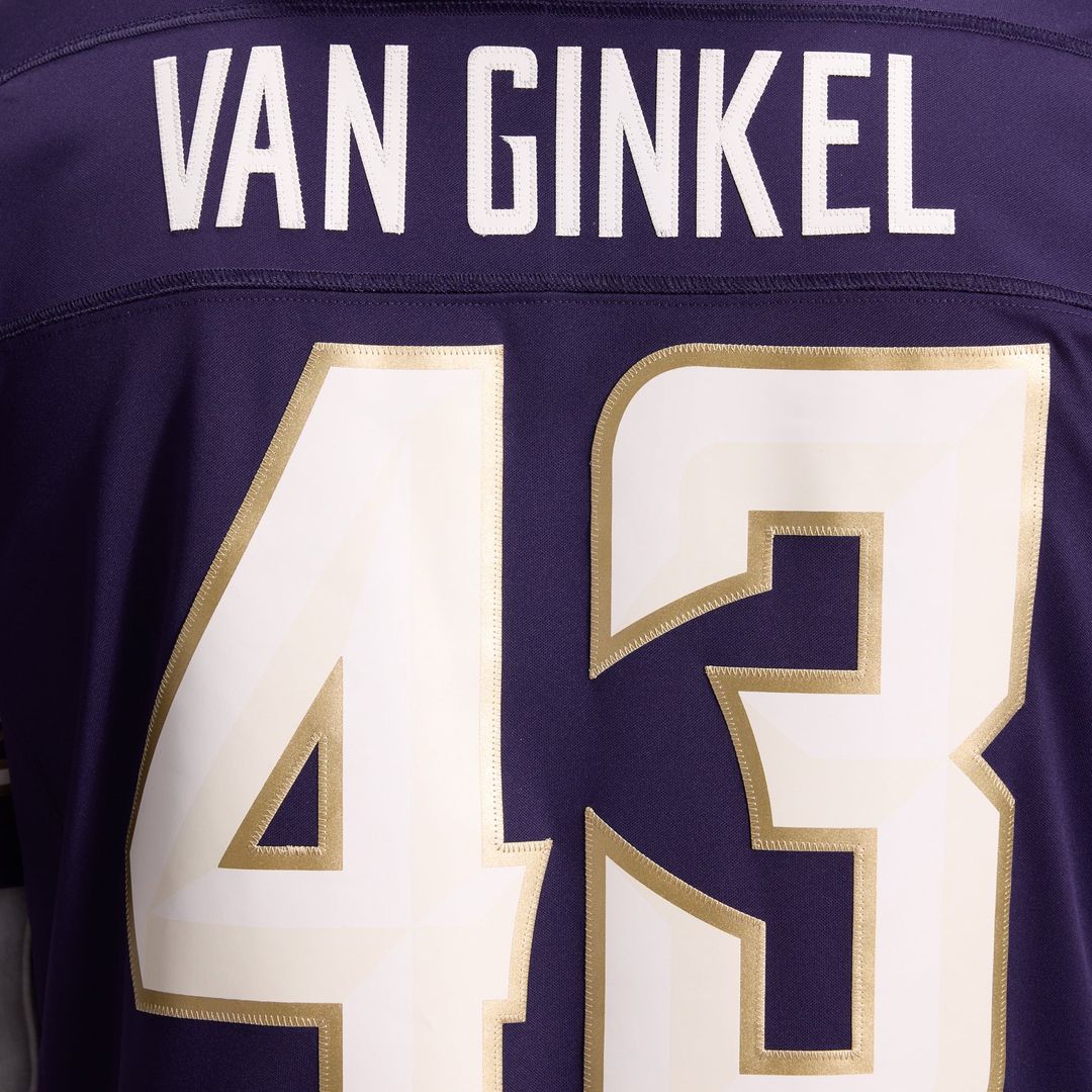 Minnesota Vikings Andrew Van Ginkel Purple 2026 Rivalries Collection Stitched Limited Jersey product image 19, provided for