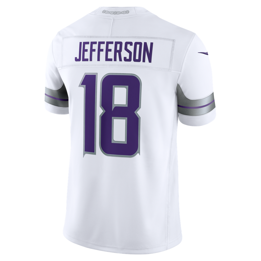 Minnesota Vikings Justin Jefferson White Alternate Vapor F.U.S.E. Stitched Limited Jersey product image 6, provided for