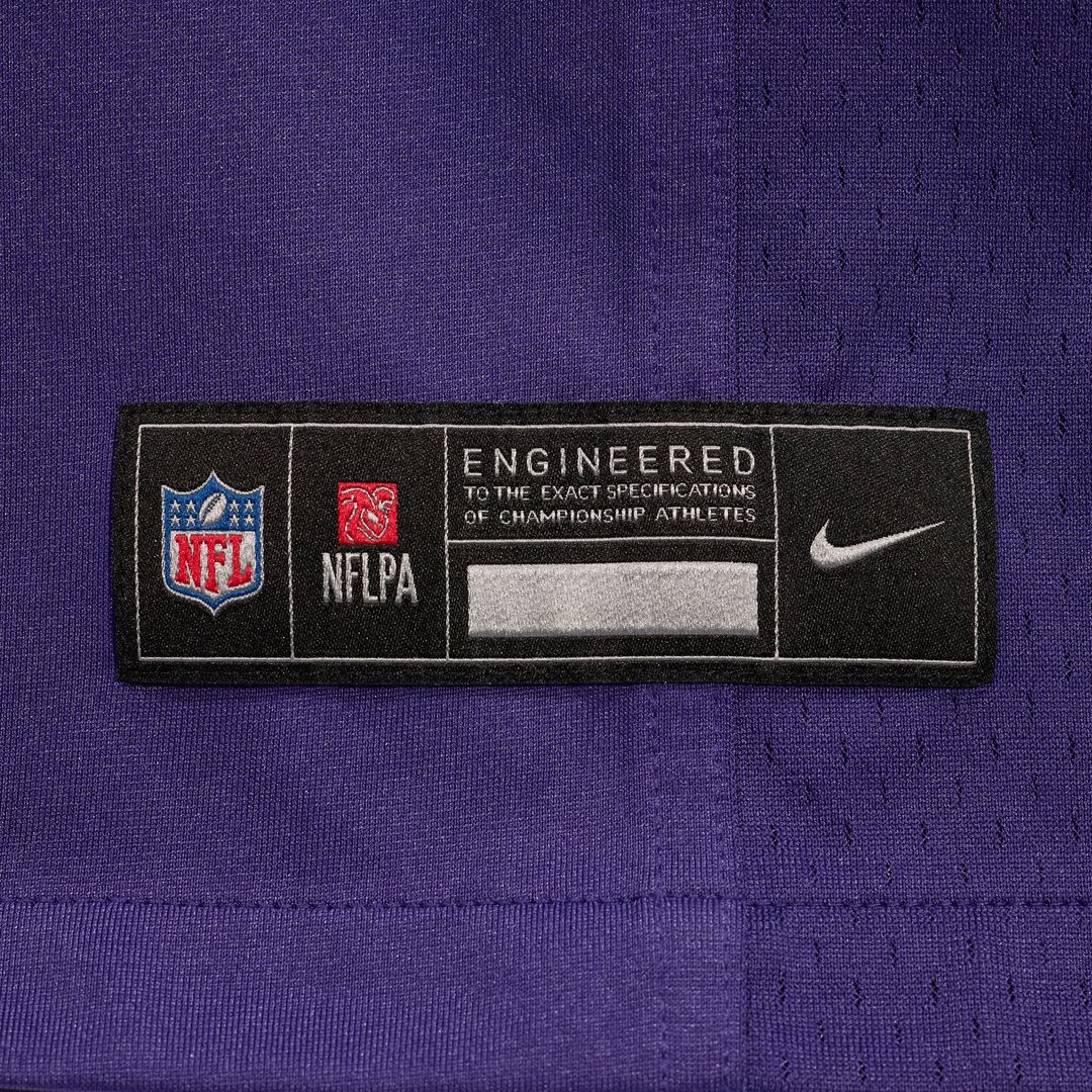 Baltimore Ravens Nick Moore Purple Game Jersey product image 6, provided for visual reference and product detail review