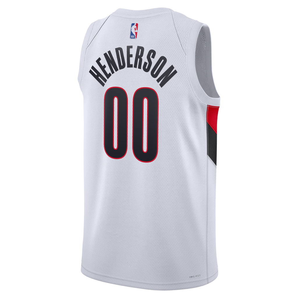Scoot Henderson Portland Trail Blazers Association Edition Replica Swingman Jersey - White - Unisex product image 4,