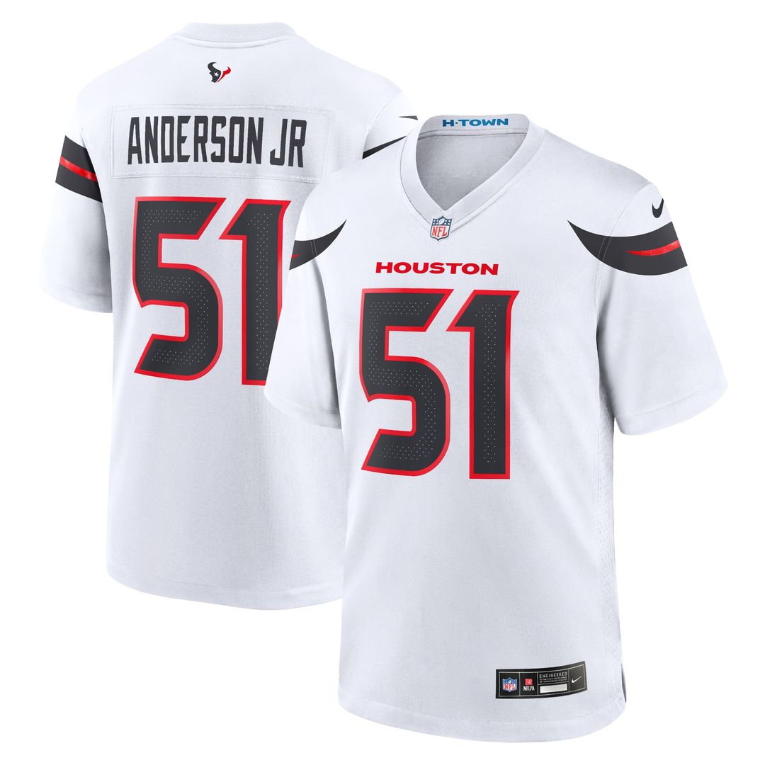 Houston Texans Will Anderson Jr. White Game Jersey product image 4, provided for visual reference and product detail review