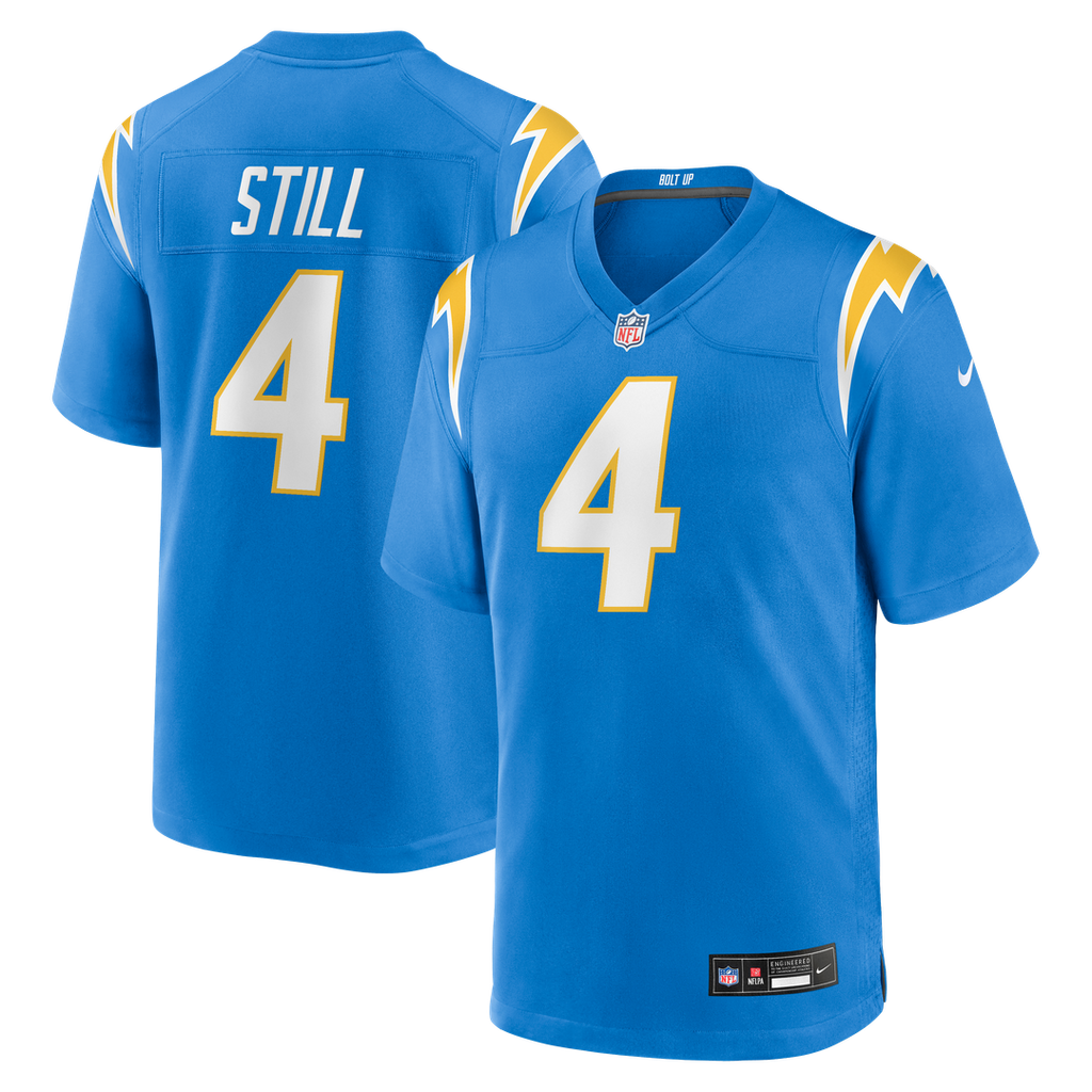Los Angeles Chargers Tarheeb Still Powder Blue Team Game Jersey product image 1, provided for visual reference and product