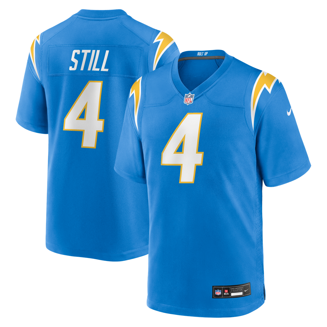 Los Angeles Chargers Tarheeb Still Powder Blue Team Game Jersey product image 1, provided for visual reference and product