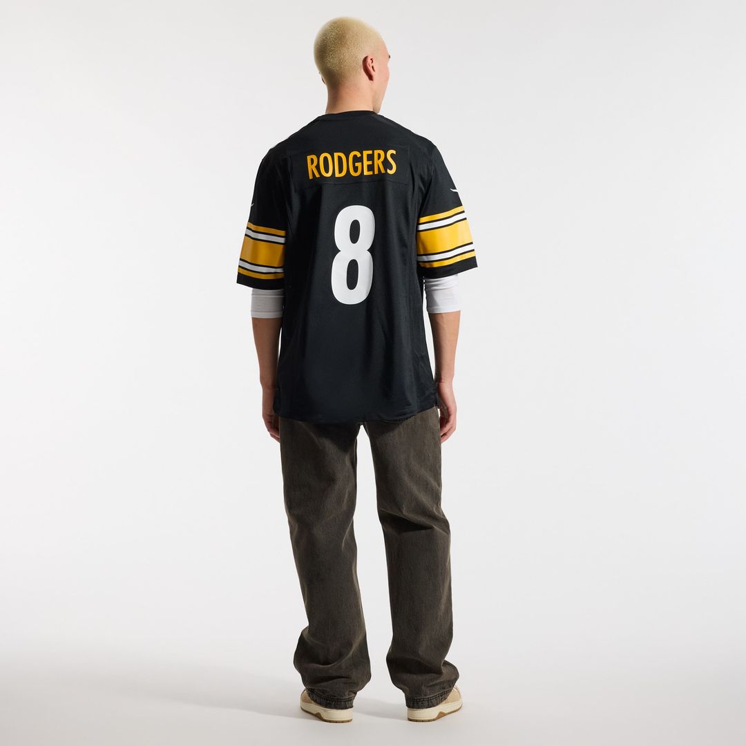 Pittsburgh Steelers Aaron Rodgers White Game Jersey product image 11, provided for visual reference and product detail review