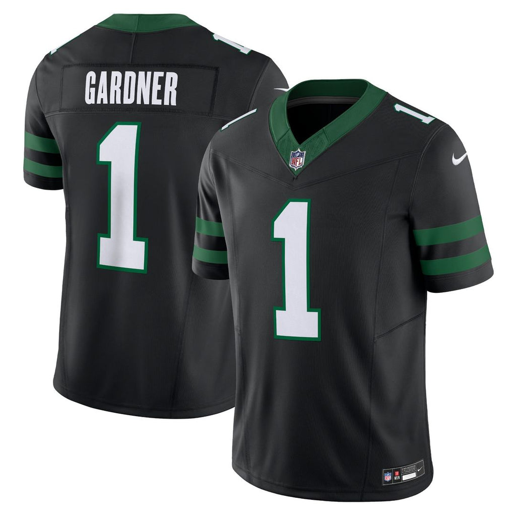 New York Jets Ahmad Sauce Gardner Legacy Black Alternate Vapor F.U.S.E. Limited Jersey product image 1, provided for visual