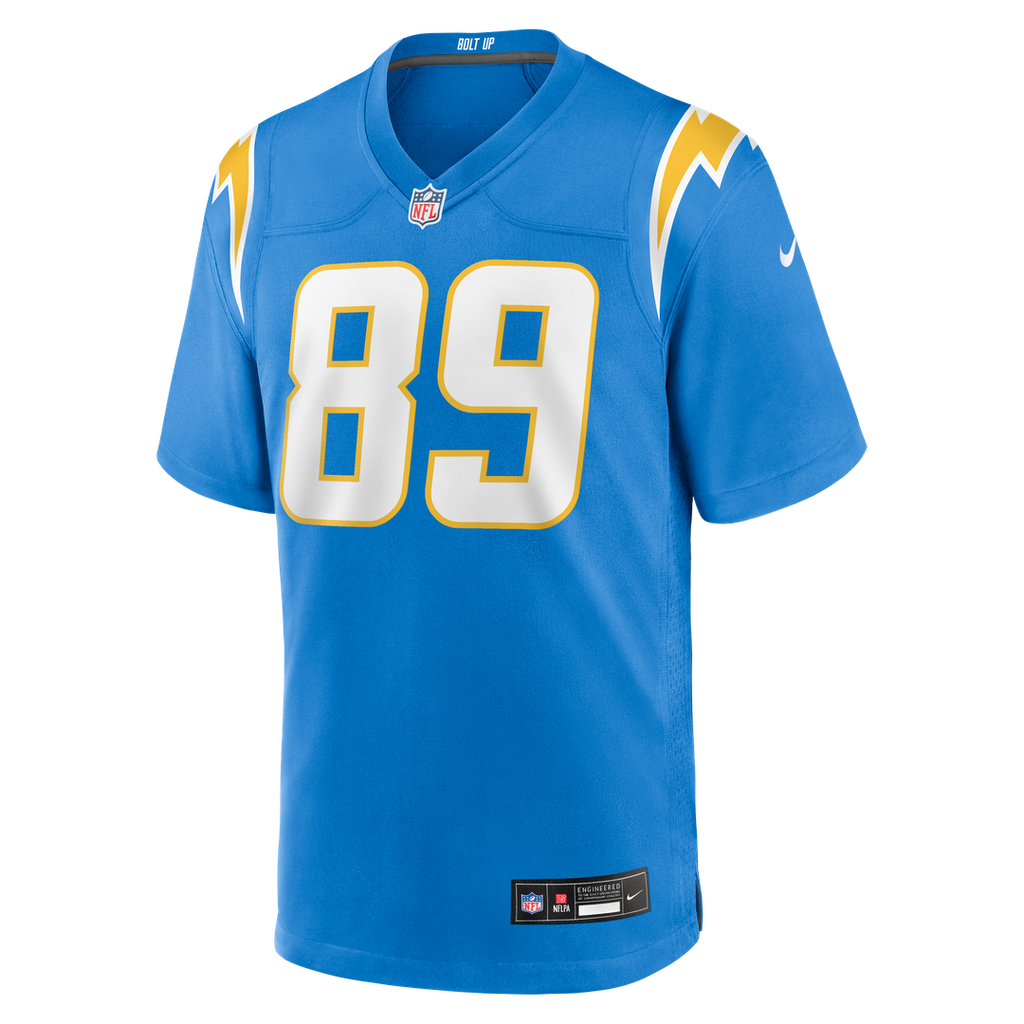 Los Angeles Chargers Will Dissly Powder Blue Team Game Jersey product image 2, provided for visual reference and product