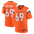 Denver Broncos Mike McGlinchey Orange Team Game Jersey product image 1, provided for visual reference and product detail
