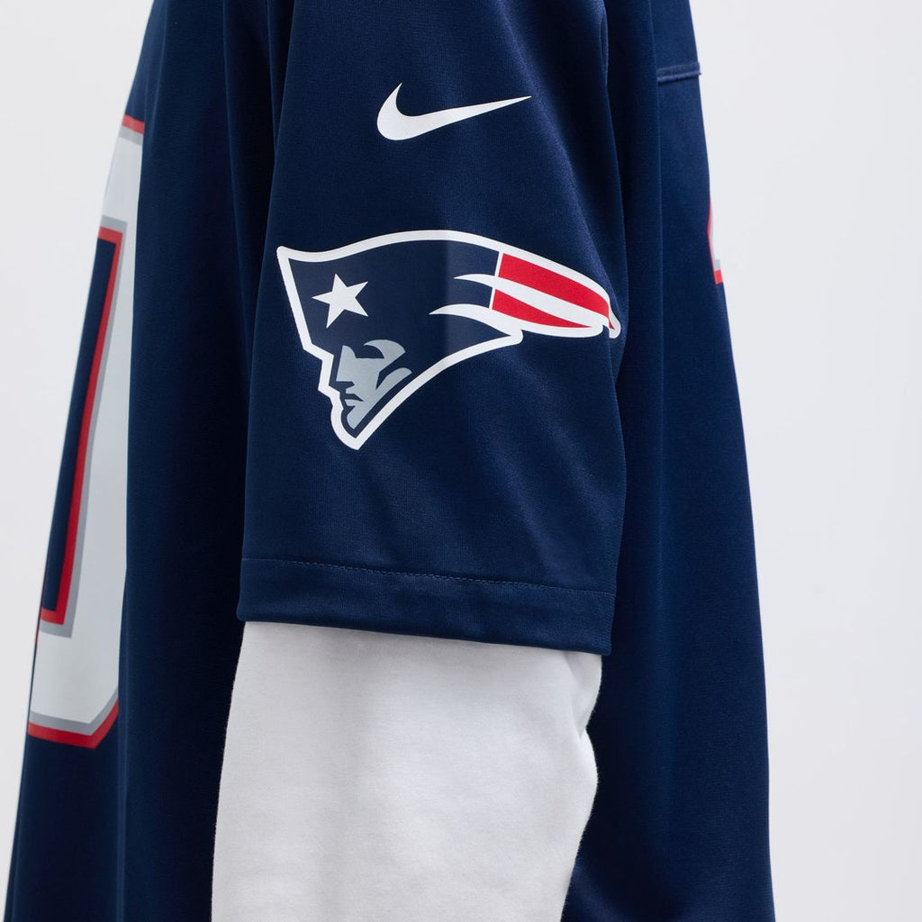 New England Patriots Drake Maye Navy Player Game Jersey product image 24, provided for visual reference and product detail