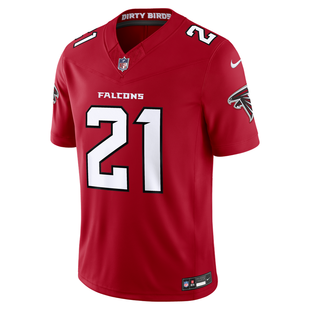 Atlanta Falcons Deion Sanders Red Team Vapor F.U.S.E. Stitched Retired Limited Jersey product image 5, provided for visual