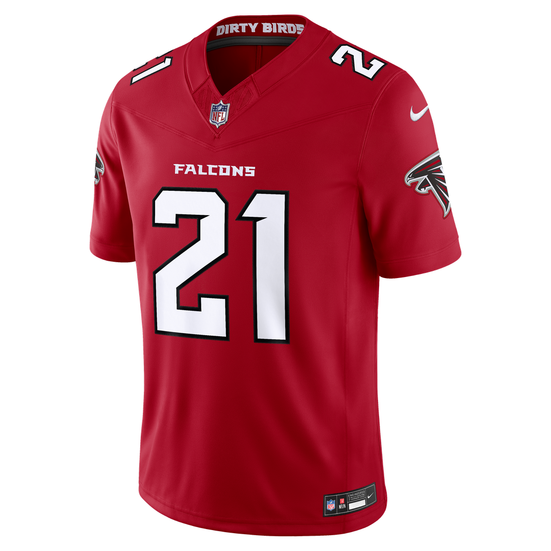 Atlanta Falcons Deion Sanders Red Team Vapor F.U.S.E. Stitched Retired Limited Jersey product image 5, provided for visual