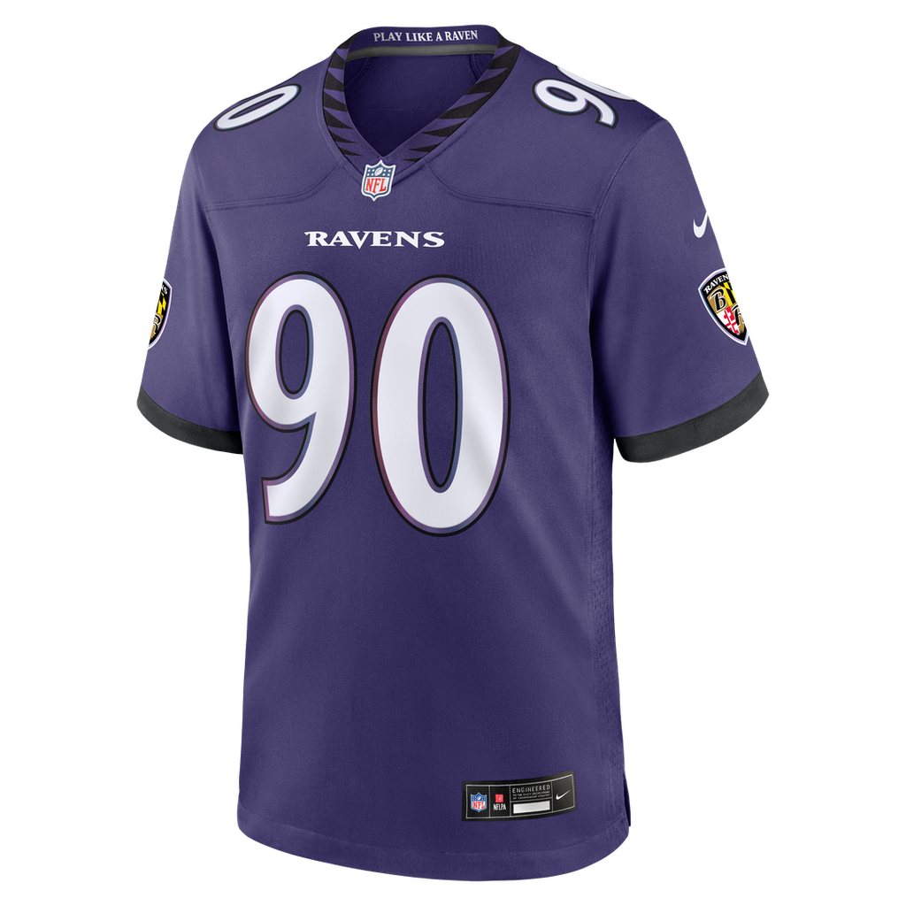 Baltimore Ravens Aeneas Peebles Purple Team Game Jersey product image 2, provided for visual reference and product detail