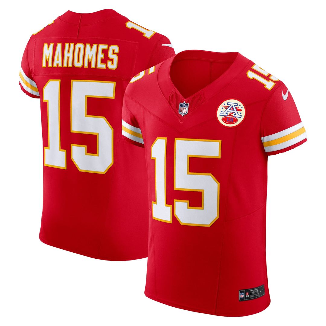 Kansas City Chiefs Patrick Mahomes Red Team Vapor F.U.S.E. Elite Jersey product image 1, provided for visual reference and