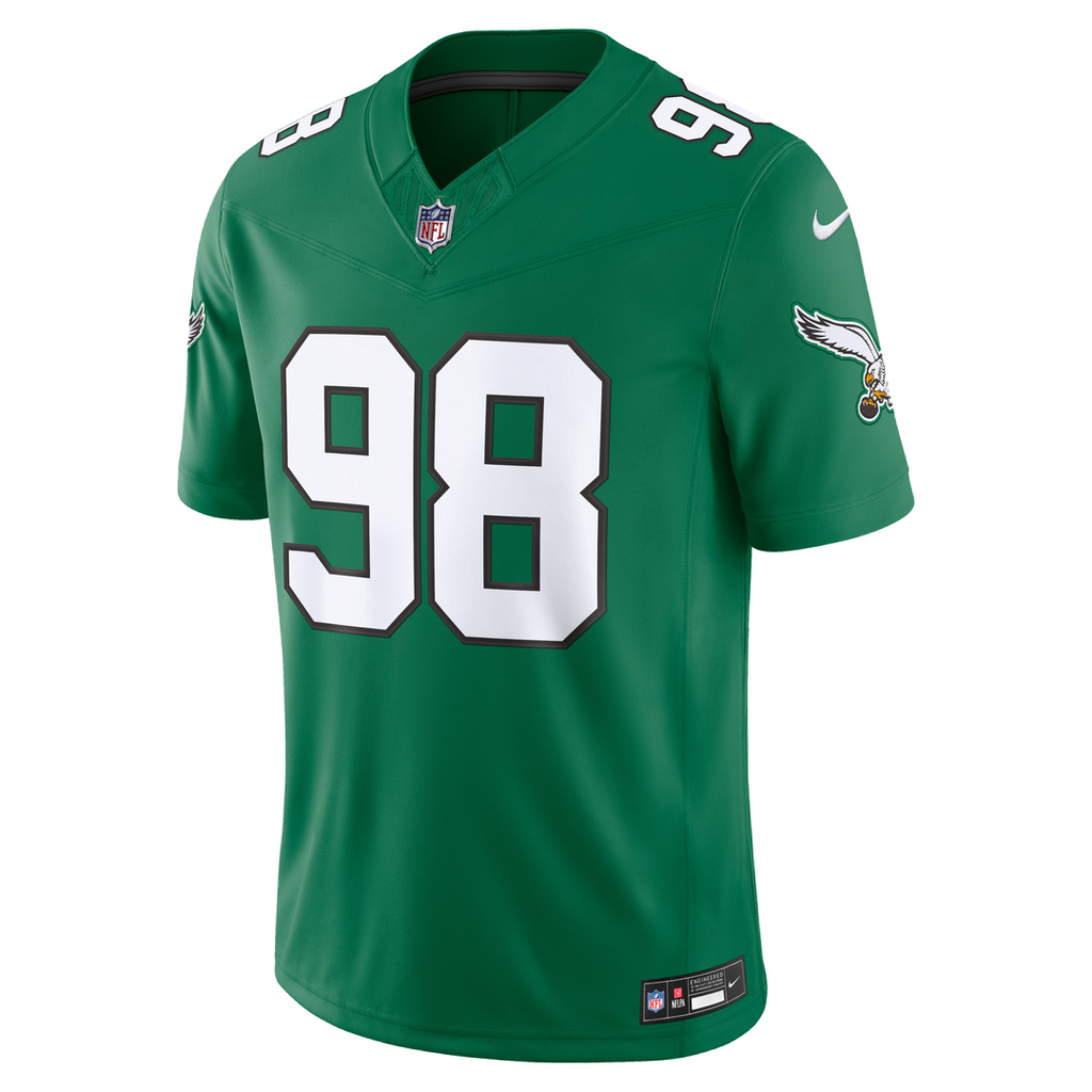 Philadelphia Eagles Jalen Carter Midnight Green Team Vapor F.U.S.E. Stitched Limited Jersey product image 8, provided for