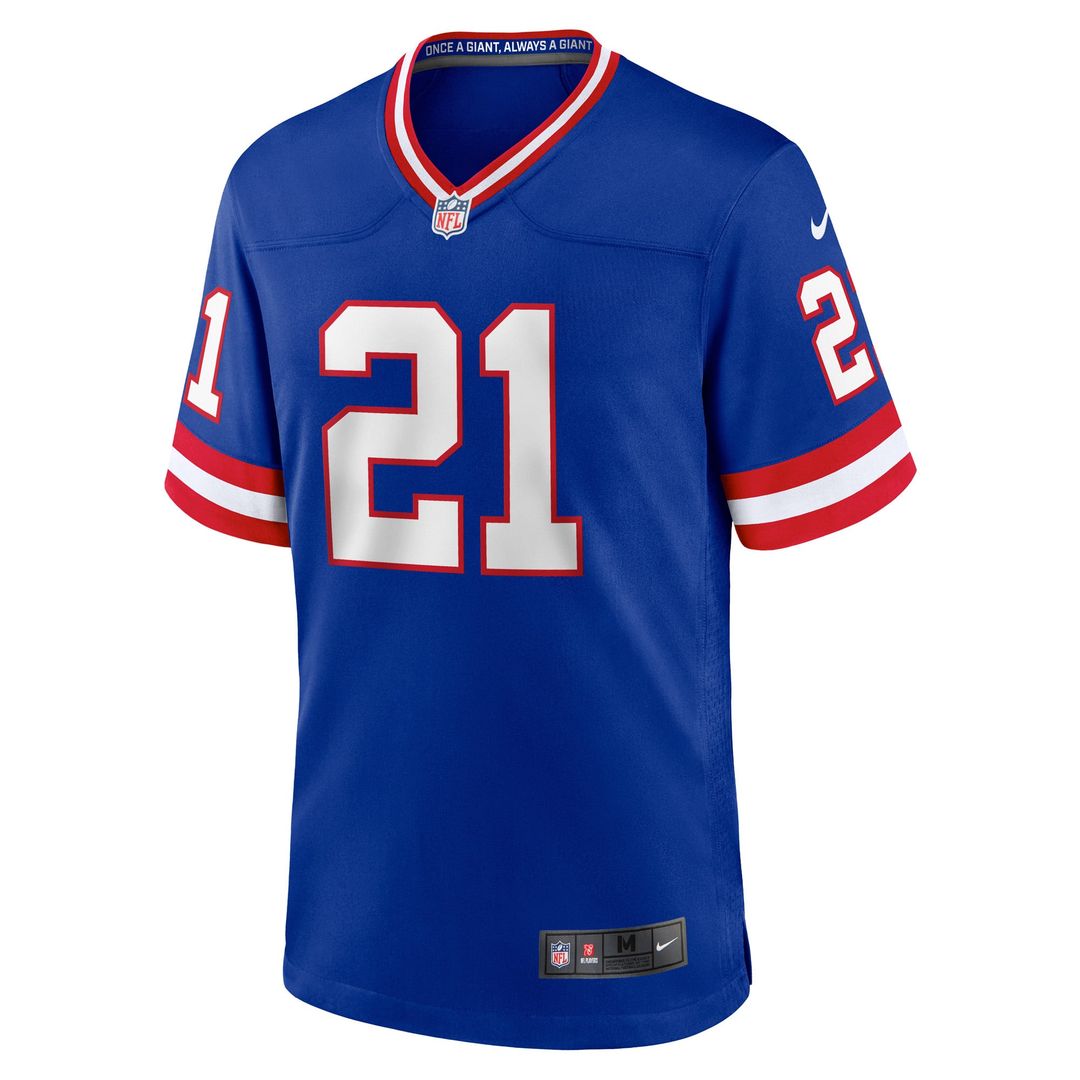 New York Giants Tiki Barber Royal Retired Player Alternate Game Jersey product image 2, provided for visual reference and