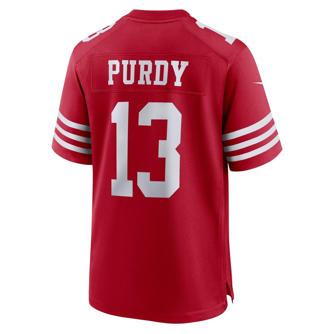 San Francisco 49ers Brock Purdy Scarlet Game Player Jersey product image 13, provided for visual reference and product