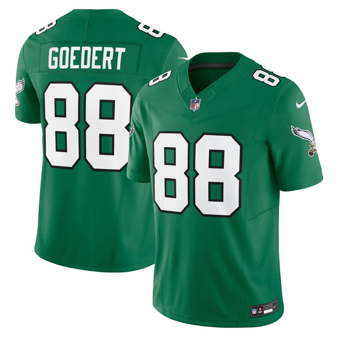 Philadelphia Eagles Dallas Goedert Kelly Green Vapor F.U.S.E. Limited Jersey product image 1, provided for visual reference