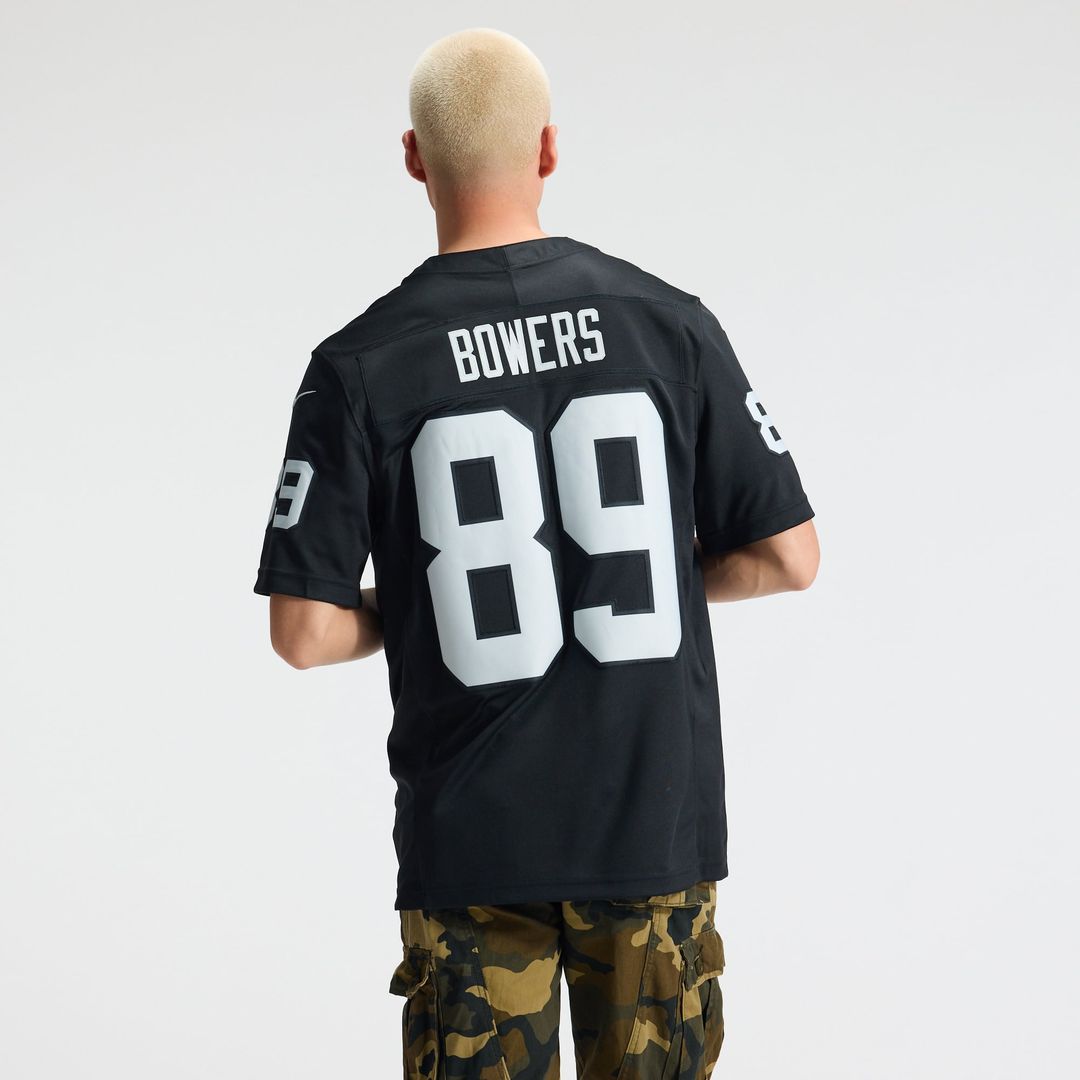 Las Vegas Raiders Brock Bowers White Vapor F.U.S.E. Stitched Limited Jersey product image 9, provided for visual reference