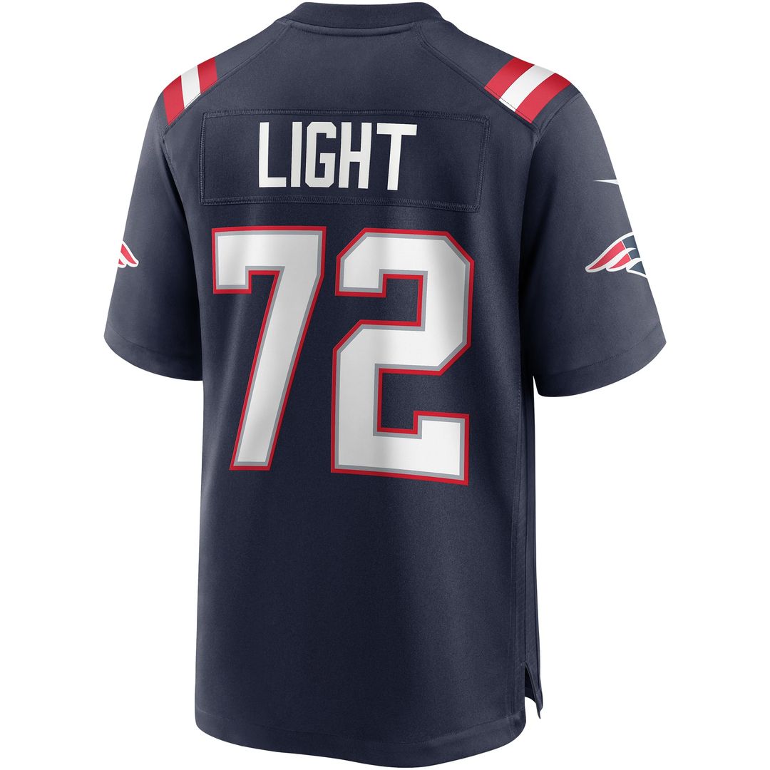 New England Patriots Matt Light Navy Game Retired Player Jersey product image 3, provided for visual reference and product