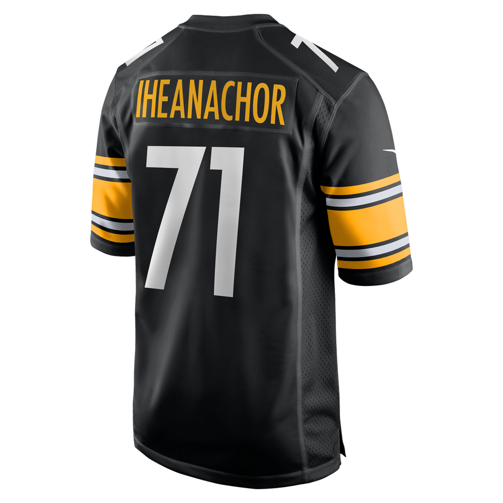 Pittsburgh Steelers Max Iheanachor Black Team Game Jersey product image 3, provided for visual reference and product detail