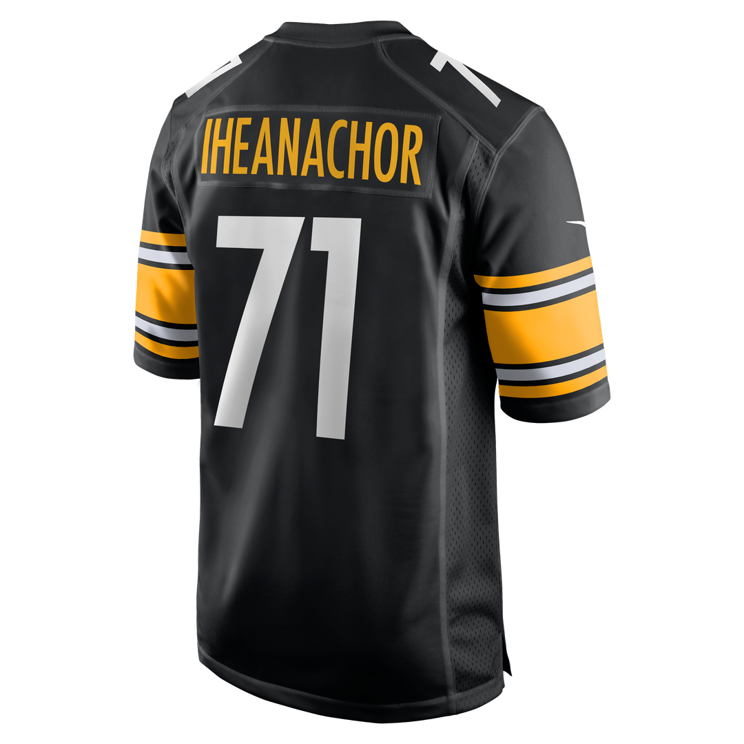 Pittsburgh Steelers Max Iheanachor Black Team Game Jersey product image 3, provided for visual reference and product detail
